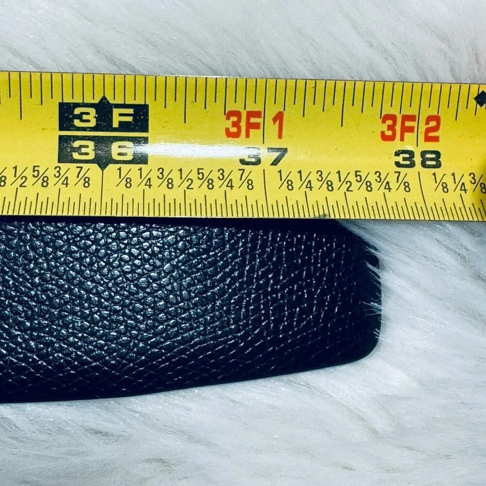Ermenegildo Zegna Reversible Belt Palladium Black Smooth Textured Men’s Size 32